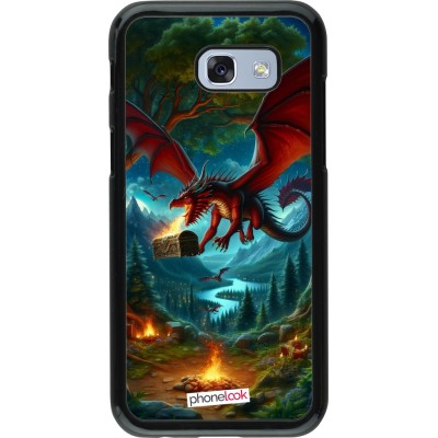 Coque Samsung Galaxy A5 (2017) - Dragon Volant Forêt Trésor