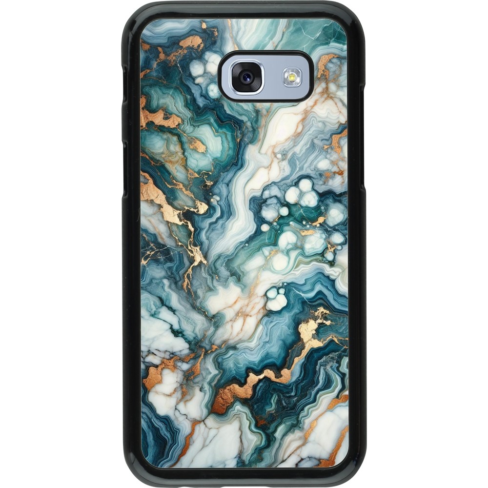 Coque Samsung Galaxy A5 (2017) - Marbre Vert Bleu Doré