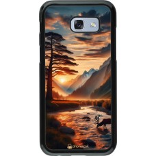 Samsung Galaxy A5 (2017) Case Hülle - Tal Sonnenuntergang Hirsch Baum