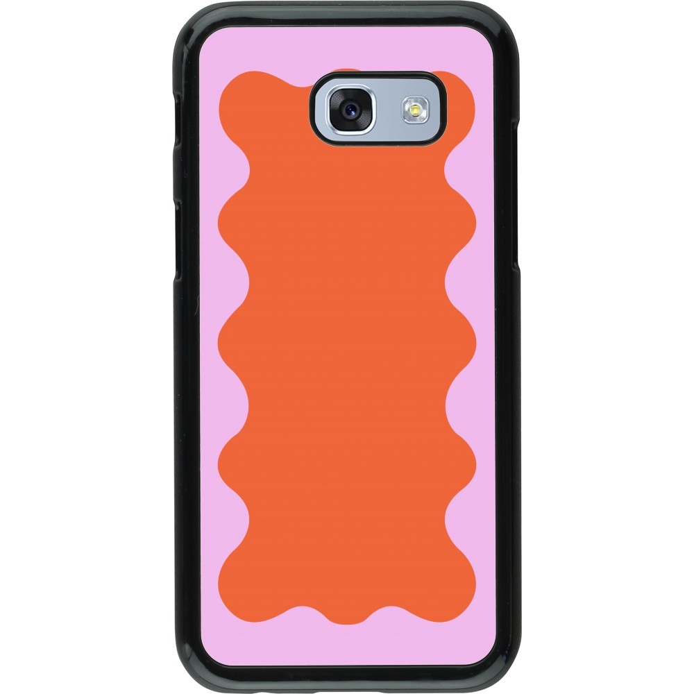 Coque Samsung Galaxy A5 (2017) - Wavy Rectangle Orange Pink