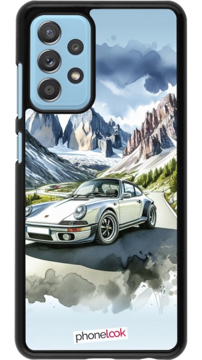 Samsung Galaxy A52 Case Hülle - Porsche 911 Berg Aquarell