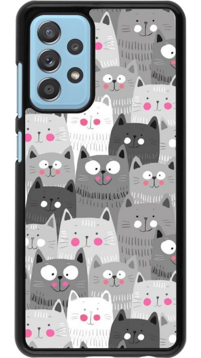 Coque Samsung Galaxy A52 5G - Chats gris troupeau