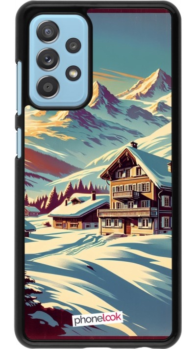 Coque Samsung Galaxy A52 - Chalet montagne enneigée