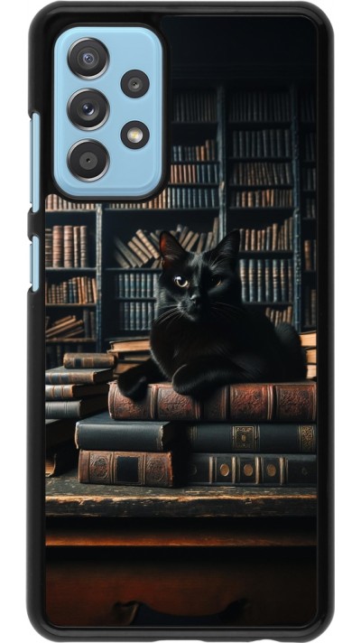 Coque Samsung Galaxy A52 - Chat livres sombres