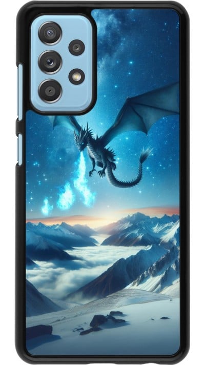 Coque Samsung Galaxy A52 - Dragon nocturne montagne