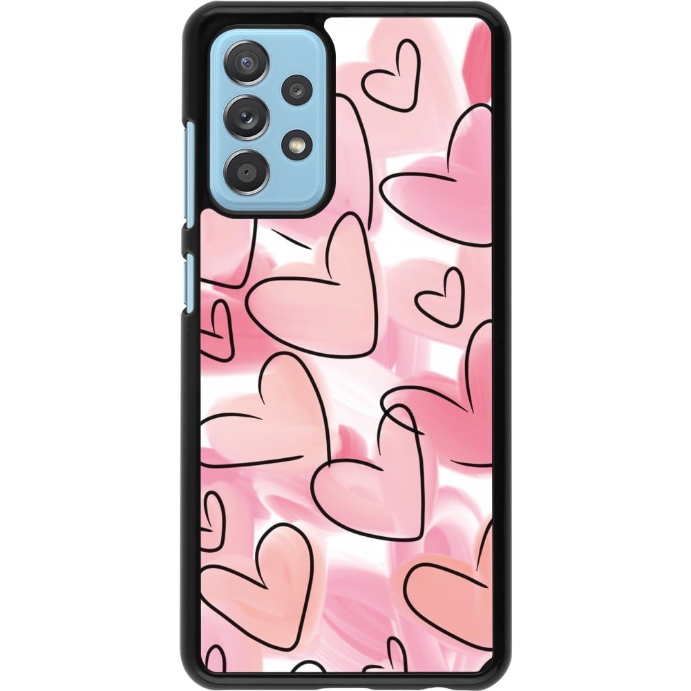 Coque Samsung Galaxy A52 - Easter 2023 pink hearts