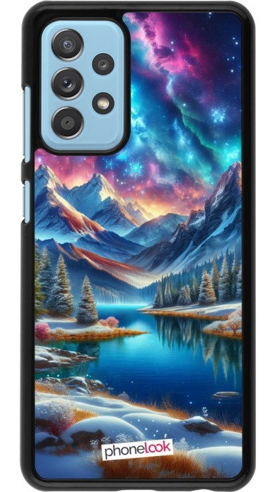 Coque Samsung Galaxy A52 - Fantasy Mountain Lake Sky Stars