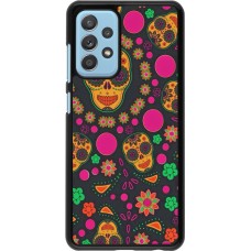 Samsung Galaxy A52 Case Hülle - Halloween 22 colorful mexican skulls