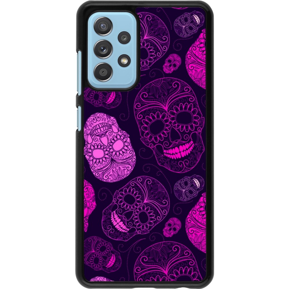 Coque Samsung Galaxy A52 - Halloween 2023 pink skulls