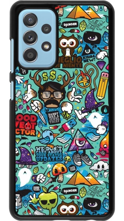 Coque Samsung Galaxy A52 - Mixed Cartoons Turquoise