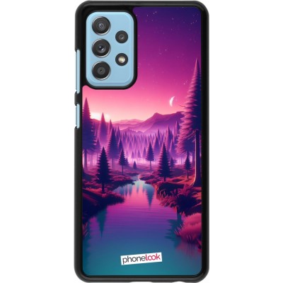 Coque Samsung Galaxy A52 - Paysage Violet-Rose