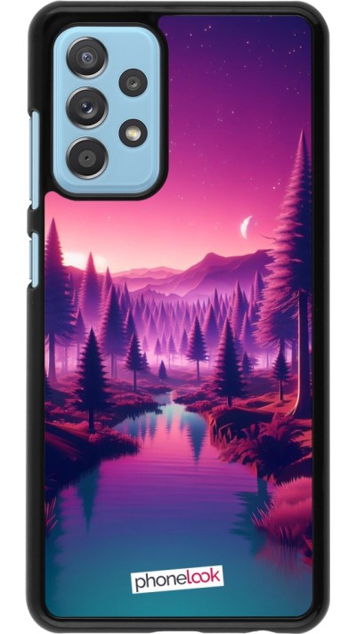 Coque Samsung Galaxy A52 - Paysage Violet-Rose