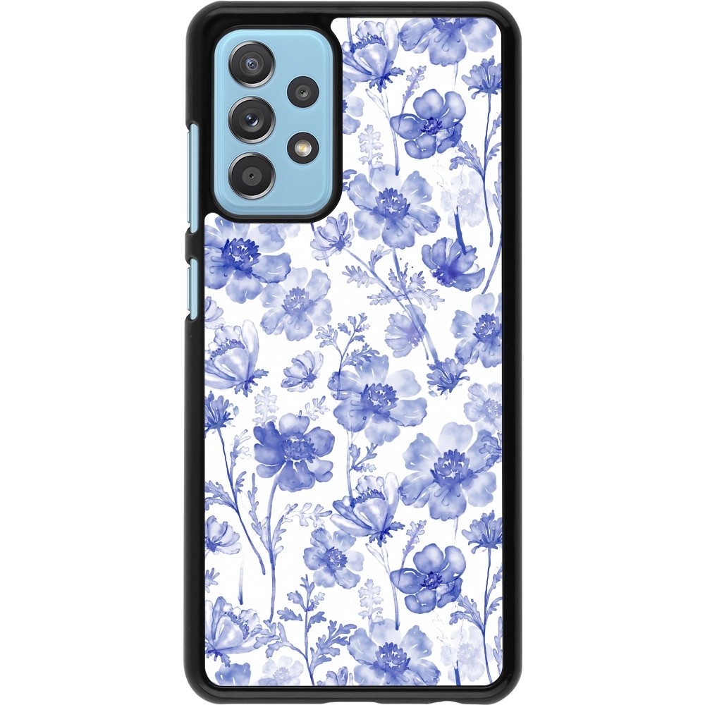 Coque Samsung Galaxy A52 - Spring 23 watercolor blue flowers