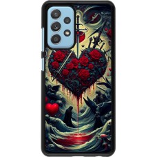 Coque Samsung Galaxy A52 - Dark Love Coeur Sang