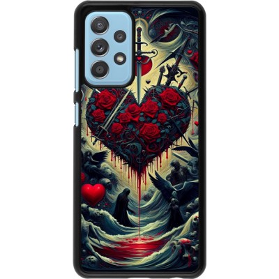 Coque Samsung Galaxy A52 - Dark Love Coeur Sang