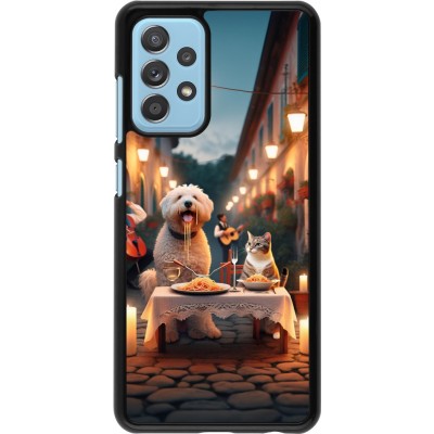 Coque Samsung Galaxy A52 - Valentine 2024 Dog & Cat Candlelight