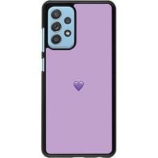 Samsung Galaxy A52 Case Hülle - Valentine 2023 purpule single heart