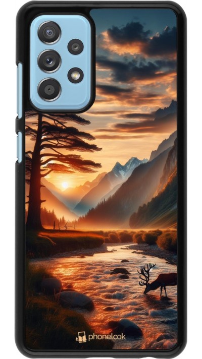 Coque Samsung Galaxy A52 - Valley Sunset Deer Tree