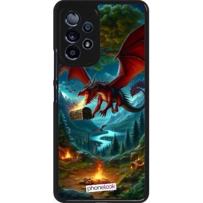 Coque Samsung Galaxy A53 5G - Dragon Volant Forêt Trésor