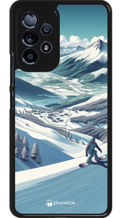 Coque Samsung Galaxy A53 5G - Snowboarder Montagne