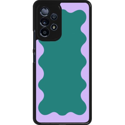 Coque Samsung Galaxy A53 5G - Wavy Rectangle Green Purple