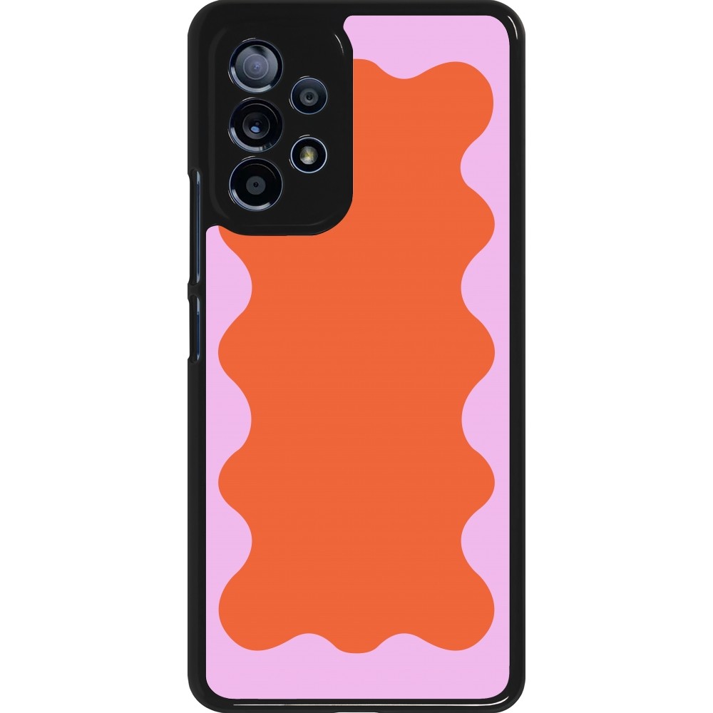 Coque Samsung Galaxy A53 5G - Wavy Rectangle Orange Pink