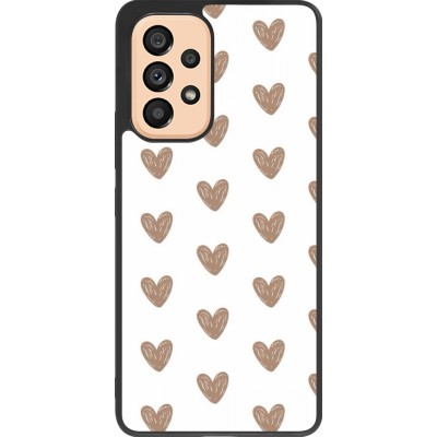 Coque Samsung Galaxy A53 5G - Silicone rigide noir Autumn 2024 brown hearts