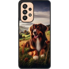 Coque Samsung Galaxy A53 5G - Silicone rigide noir Chien Campagne Suisse