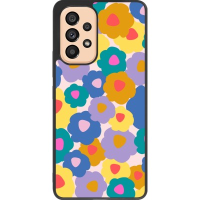 Coque Samsung Galaxy A53 5G - Silicone rigide noir Easter 2024 flower power