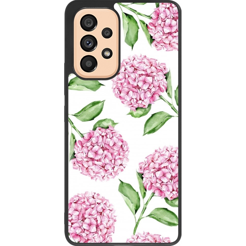 Coque Samsung Galaxy A53 5G - Silicone rigide noir Easter 2024 pink flowers