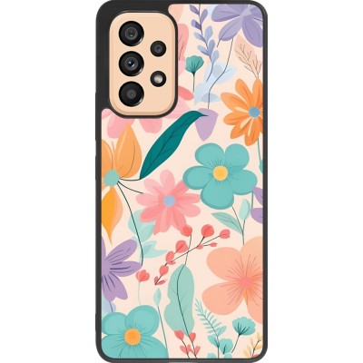 Coque Samsung Galaxy A53 5G - Silicone rigide noir Easter 2024 spring flowers