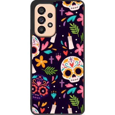 Coque Samsung Galaxy A53 5G - Silicone rigide noir Halloween 2023 mexican style