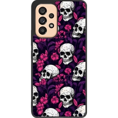 Coque Samsung Galaxy A53 5G - Silicone rigide noir Halloween 2024 romantic skulls