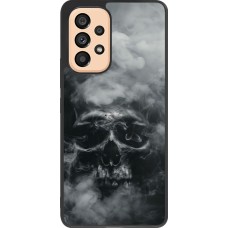 Coque Samsung Galaxy A53 5G - Silicone rigide noir Halloween 2024 smoky skull