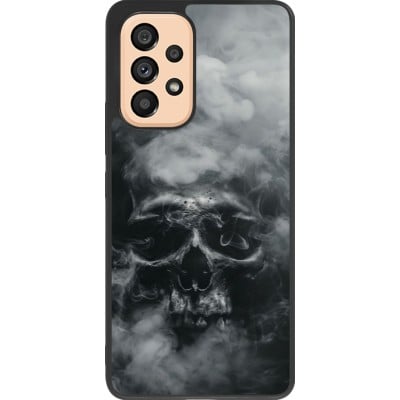 Coque Samsung Galaxy A53 5G - Silicone rigide noir Halloween 2024 smoky skull