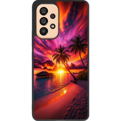 Coque Samsung Galaxy A53 5G - Silicone rigide noir Maldives Dusk Bliss