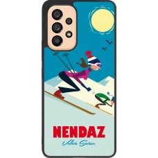 Coque Samsung Galaxy A53 5G - Silicone rigide noir Nendaz Ski Downhill