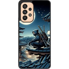 Coque Samsung Galaxy A53 5G - Silicone rigide noir Ninja sous la lune