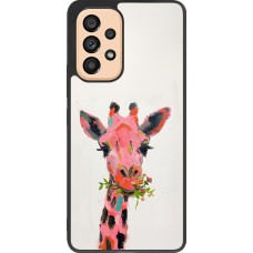 Coque Samsung Galaxy A53 5G - Silicone rigide noir Pink Girafe Paint