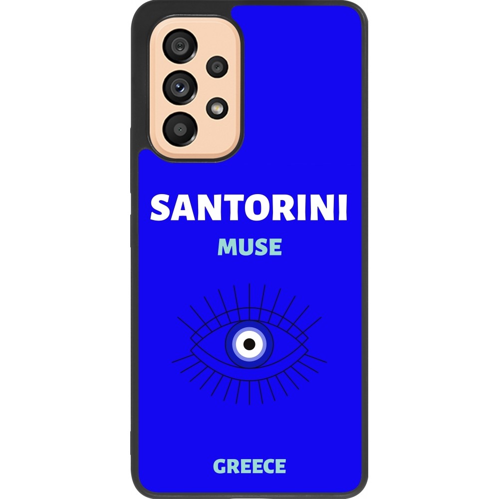 Coque Samsung Galaxy A53 5G - Silicone rigide noir Pop Summer Destination Santorini