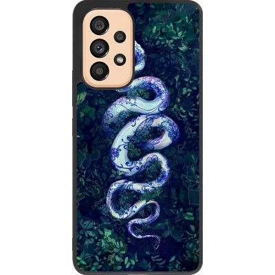 Coque Samsung Galaxy A53 5G - Silicone rigide noir Serpent Blue Anaconda