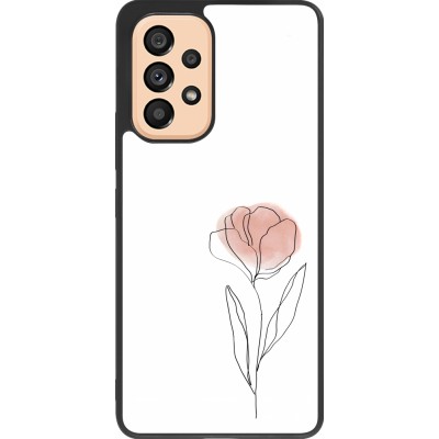 Coque Samsung Galaxy A53 5G - Silicone rigide noir Spring 23 minimalist flower