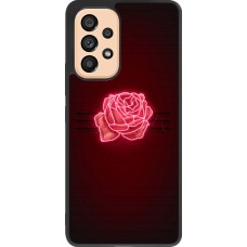 Coque Samsung Galaxy A53 5G - Silicone rigide noir Spring 23 neon rose