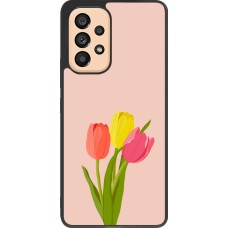 Coque Samsung Galaxy A53 5G - Silicone rigide noir Spring 23 tulip trio