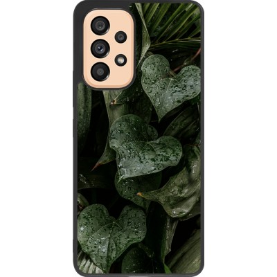 Coque Samsung Galaxy A53 5G - Silicone rigide noir Spring 23 fresh plants