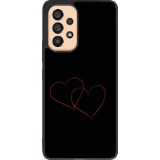 Coque Samsung Galaxy A53 5G - Silicone rigide noir Valentine 2023 attached heart