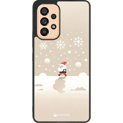 Coque Samsung Galaxy A53 5G - Silicone rigide noir Noël 2023 Minimalist Santa