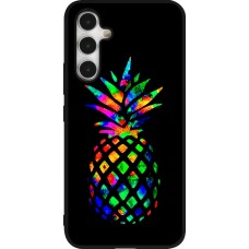 Samsung Galaxy A54 Case Hülle - Silikon schwarz Ananas Multi-colors