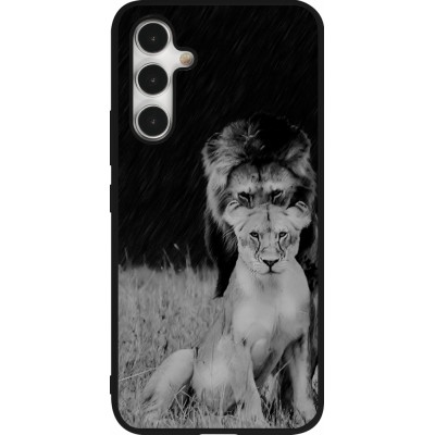 Coque Samsung Galaxy A54 5G - Silicone rigide noir Angry lions