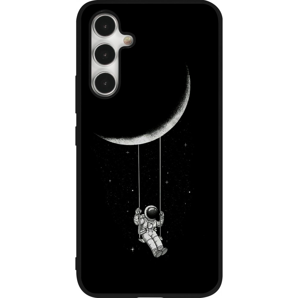 Coque Samsung Galaxy A54 5G - Silicone rigide noir Astro balançoire